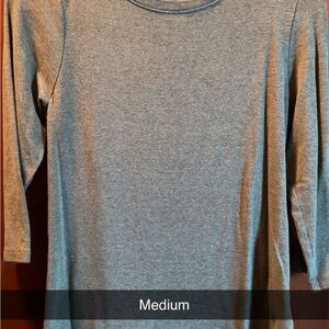 Gray Long Sleeve Top